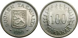 World Coins - Finland. 1960. 100 markkaa. Gem BU.