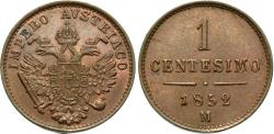World Coins - Italian States, Lombardy-Venetia. 1852-M. 1 centesimo. Unc.