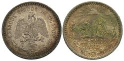 World Coins - Mexico, United States of Mexico. 1905. 20 centavos. AU, minor deposits on reverse.