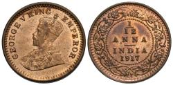 World Coins - British India. George V. 1917-(c). 1/12 anna. Choice BU.