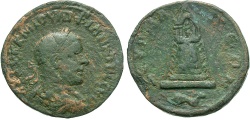 Ancient Coins - Syria, Commagene. Zeugma. Philip II. A.D. 247-249. Æ. Good Fine, green patina with some underlying surface showing.