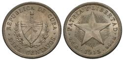 World Coins - Cuba. 1915. 10 centavos. Choice Unc., cartwheel luster.