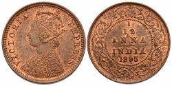 World Coins - British India. Victoria. 1895-(c). 1/12 anna. AU.