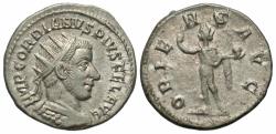 Ancient Coins - Gordian III. A.D. 238-244. AR antoninianus. Antioch, A.D. 242-244. Good VF.