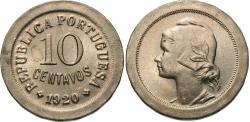 World Coins - Portugal. 1920. 10 centavos. Choice BU.