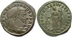 Ancient Coins - Maximianus. First reign, A.D. 286-305. Æ follis. Rome, A.D. 300/1. VF, brown patina. Rare.