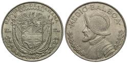 World Coins - Panama. 1962. 1/2 balboa. EF.