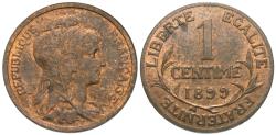 World Coins - France, Third Republic. 1899. 1 centime. AU.