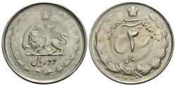 World Coins - Iran, Pahlavi Dynasty. Muhammad Reza Pahlavi Shah. SH 1325. 2 rials. BU, typical soft strike.