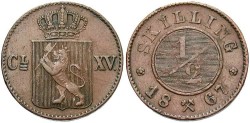 World Coins - Norway. 1867. 1/2 Skilling. Good VF.
