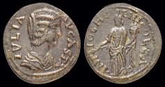 Ancient Coins - Pisidia Antioch Julia Domna, Augusta AE22 female Genius standing left