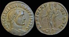 Ancient Coins - Galerius AE follis Genius standing left