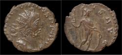 Ancient Coins - Victorinus billon antoninianus Virtus standing right.