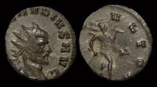 Ancient Coins - Claudius II Gothicus billon antoninianus Mars advancing right
