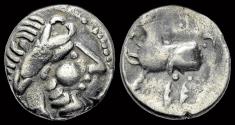 Ancient Coins - Celtic Danube Region AR drachm Kugelwange type