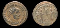 Ancient Coins - Maximianus post-reform radiate Emperor standing right