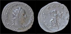 Ancient Coins - Trajan Decius AR antoninianus Victory running left