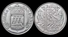 World Coins - San Marino 100 lire 1973- Peace