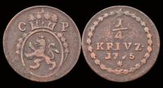 World Coins - Germany Pfalz Kurlinie Carl Theodor 1/4 kreuzer 1775