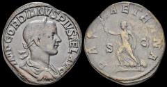 Ancient Coins - Gordian III AE sestertius Pax advancing left