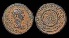 Ancient Coins - Trajan AE semis legend in wreath