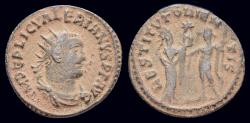 Ancient Coins - Valerian I AR antoninianus the Orient presenting wreath to Emperor