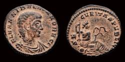 Ancient Coins - Hannibalianus AE3 Euphrates seated right