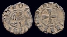World Coins - Crusader Antioch Bohemond III Minority Billon denier