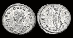 Ancient Coins - Probus silvered antoninianus Soldier standing left
