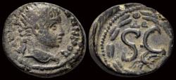 Ancient Coins - Antioch Seleucis and Pieria Elagabalus AE22 S-C in laurel wreath