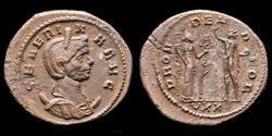 Ancient Coins - Severina AE antoninianus Fides standing left facing Sol