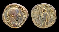 Ancient Coins - Gordian III AE sestertius Securitas standing facing