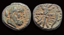 Ancient Coins - Pisidia Selge AE13 thunderbolt and bow