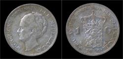 World Coins - Netherlands Wilhelmina I 1 gulden 1930.