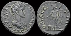 Ancient Coins - Moesia Inferior Odessos Caracalla AE27 Theos Megas standing to left