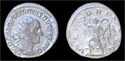 Ancient Coins - Trajan Decius AR antoninianus Victory running left