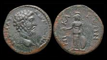 Ancient Coins - Bithynia Nicaea Marcus Aurelius AE20 Athena standing left