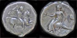 Ancient Coins - Calabria Tarentum AR nomos