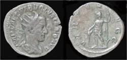 Ancient Coins - Volusian AR antoninianus Virtus standing left