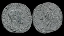 Ancient Coins - Gordian III AE sestertius Emperor standing right