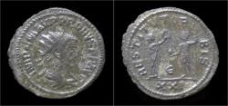 Ancient Coins - Probus silvered antoninianus Orbis presenting wreath.