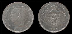World Coins - Belgium Albert I 20 frank (4belga) 1931FR-pos A.