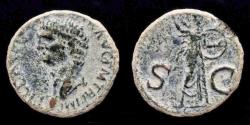Ancient Coins - Claudius AE As Minerva advancing right