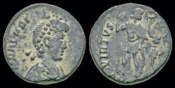 Ancient Coins - Arcadius AE follis emperor standing left