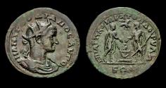 Ancient Coins - Phrygia Dorylaeum Gordian III huge AE medallion Dorylaos and Akamas standing