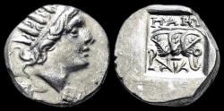 Ancient Coins - Caria Rhodos AR plinthophoric drachm rose with bud