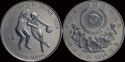 World Coins - South Korea 100 won 1986- XXIV olympiad Seoul 1988