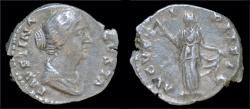Ancient Coins - Faustina II AR denarius Spes standing left