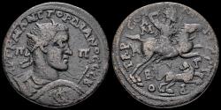Ancient Coins - Pisidia  Antioch Gordian III AE medallion emperor galloping on horseback right