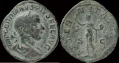 Ancient Coins - Gordian III AE sestertius Sol standing left